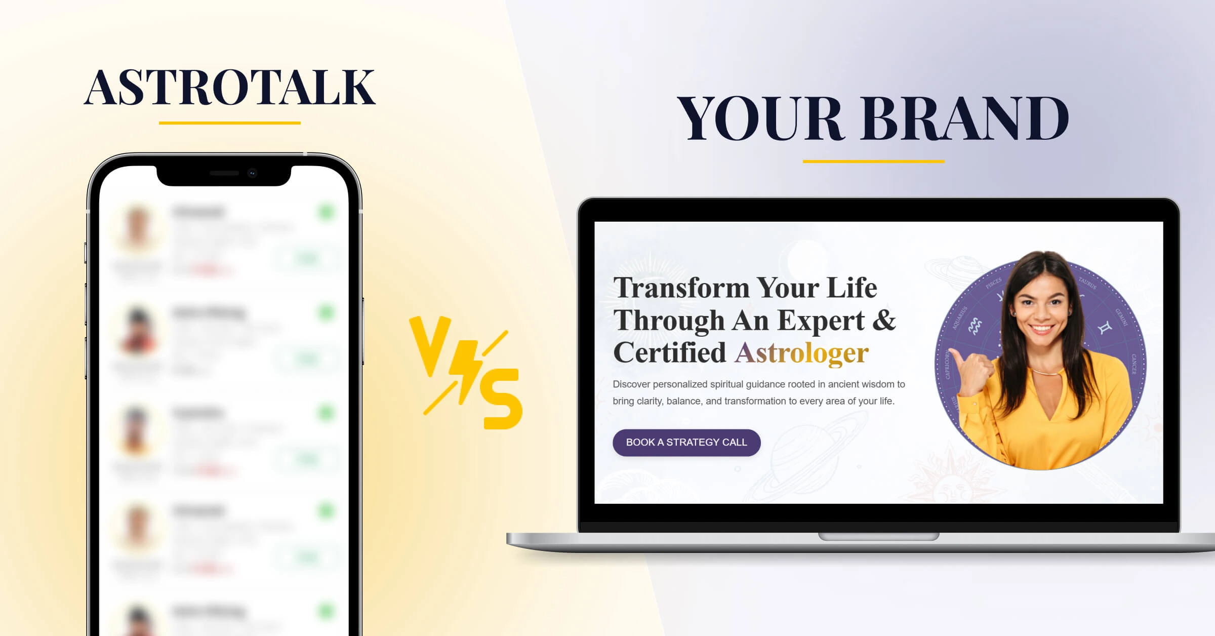 Comparison of Astrotalk vs personal website for astrologers